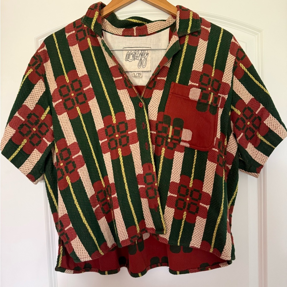 Striped Button-Up Shirt